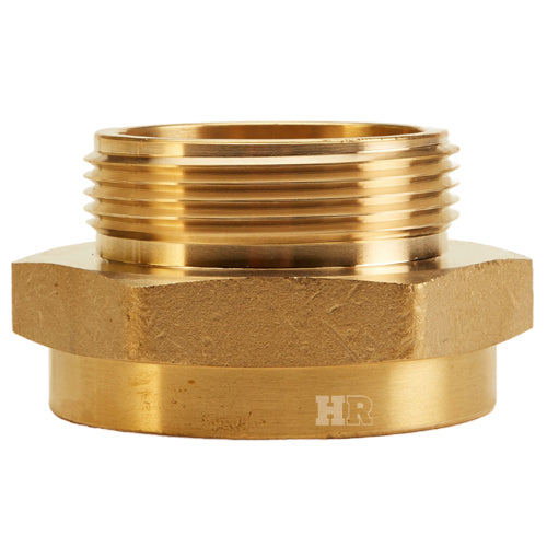 Brass 2 1/2" Female NYC to 2 1/2" Male NH (Hex)