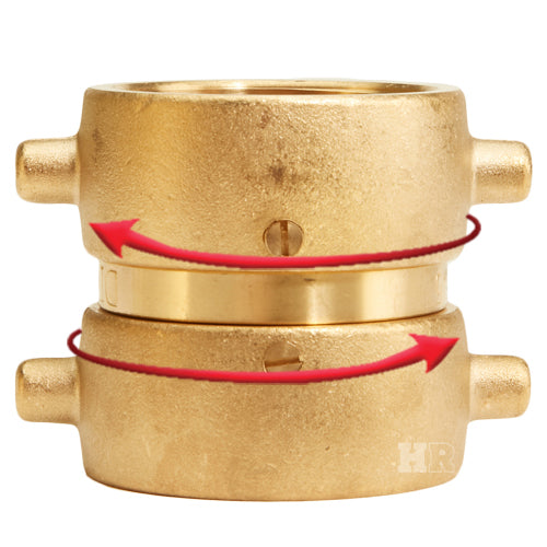 Brass 1 1/2" Swivel NPSH to 1 1/2" Swivel NPSH Double Female