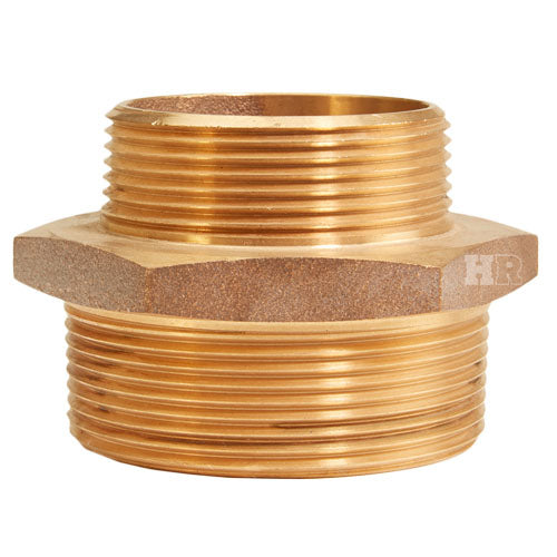 Brass 3" NPT to 2 1/2" NPT Double Male (Hex)