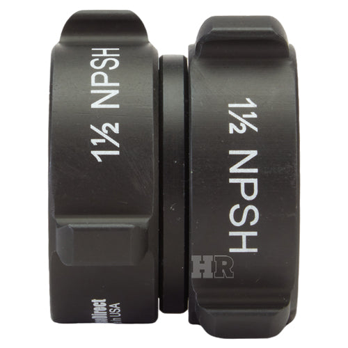 Aluminum 1 1/2" NPSH to 1 1/2" NPSH Double Female