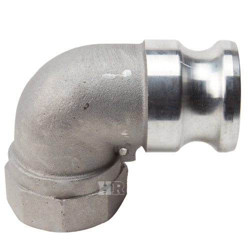 Aluminum 1 1/ 2" Male Camlock x 1 1/2" Female NPT 90 Degree Elbow (USA)