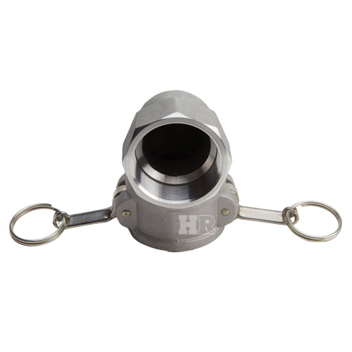 Aluminum 2" Female Camlock x 2" Female NPT 90 Degree Elbow (USA)