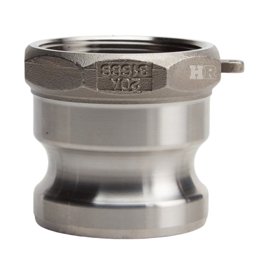 Stainless Steel 2" Male Camlock x 3" Female NPT (USA)