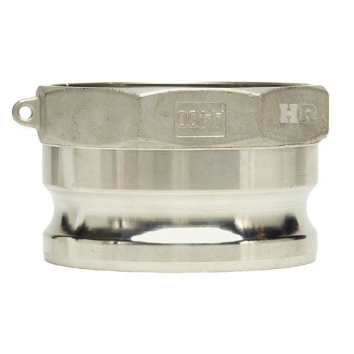 Stainless Steel 4" Male Camlock x 4" Female NPT