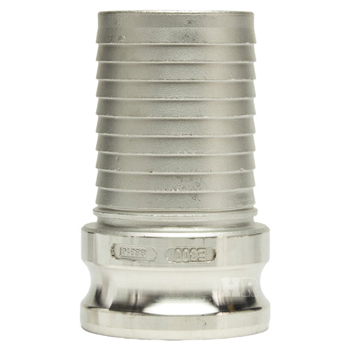 Stainless Steel 3" Camlock Male to Hose Shank