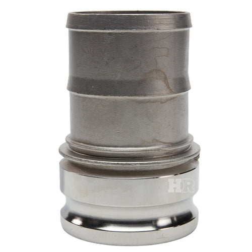 Stainless Steel 4" Camlock Male to Hose Shank (USA)