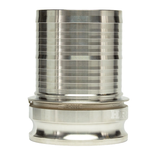 Stainless Steel 6" Camlock Male to Hose Shank