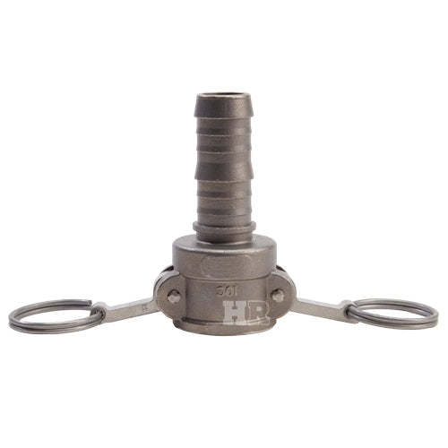 Stainless Steel 1" Female Camlock to Hose Shank (USA)