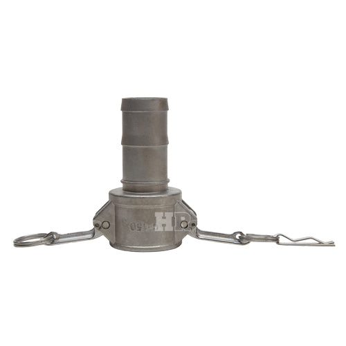 Stainless Steel 1 1/2" Female Camlock to Hose Shank (USA)