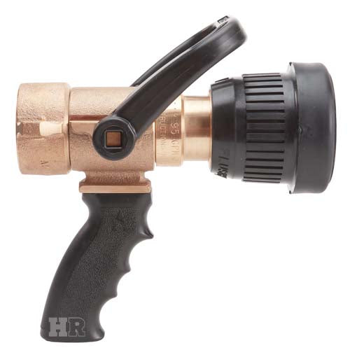 Brass U.S. Coast Guard 1 1/2'' Shipboard Vari-Nozzle with Pistol Grip (NH)