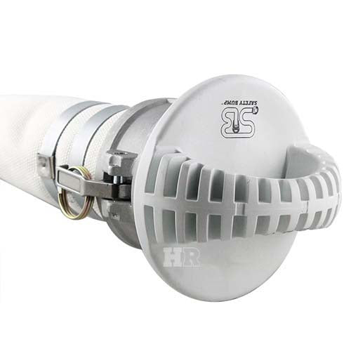 White 3" Food Grade Polypropylene Male Safety Bump Plug