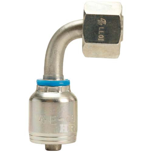 M22 X 1.5 Female Swivel 24˚ Cone (Heavy S14) with O-Ring 90˚ Elbow Hydraulic Fitting