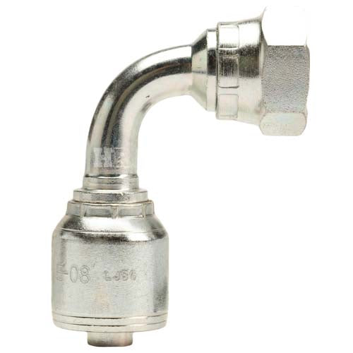 5/8" Female British Standard Parallel Pipe Cone Seat Swivel 90˚ Elbow Hydraulic Fitting
