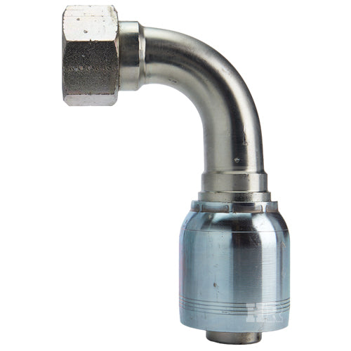 1 1/4" Female British Standard Parallel Pipe O-Ring Swivel 90° Elbow Hydraulic Fitting
