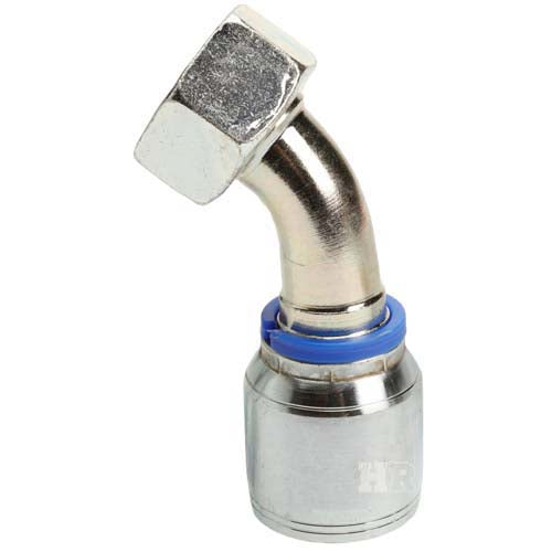 M30 X 2.0 Female Swivel 24° Cone (Light L22) with O-Ring 45° Elbow Hydraulic Fitting
