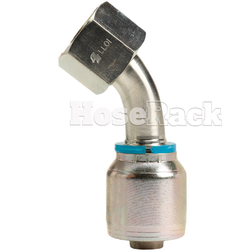 3/4" Female Face Seal Swivel 45° Elbow (ORFS) Hydraulic Fitting
