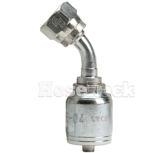 M14 X 1.5 Female Swivel 24˚ Cone (Heavy S6) with O-Ring 45˚ Elbow Hydraulic Fitting