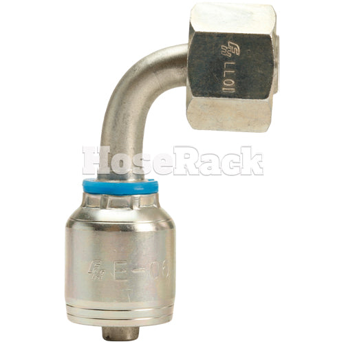 M22 X 1.5 Female Swivel 24˚ Cone (Heavy S14) with O-Ring 90˚ Elbow Hydraulic Fitting