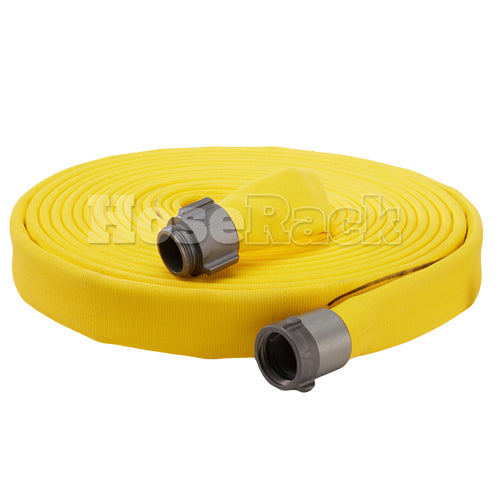 Yellow 3" x 50' Double Jacket Fire Hose (Alum 2 1/2" NH Couplings)