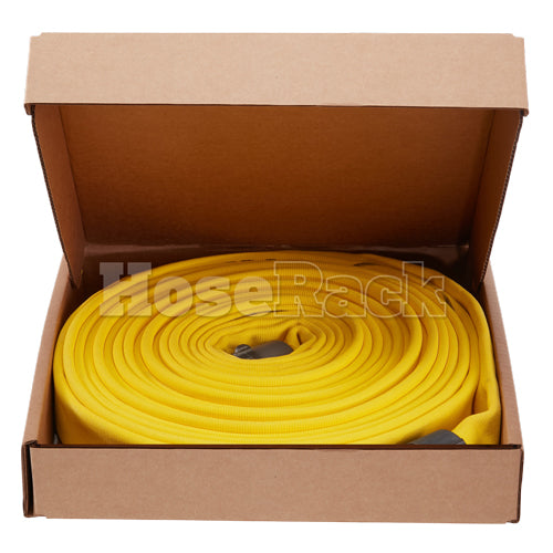 Yellow 3" x 50' Double Jacket Fire Hose (Alum 2 1/2" NH Couplings)