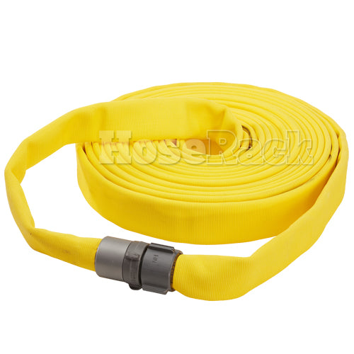 Yellow 3" x 50' Double Jacket Fire Hose (Alum 2 1/2" NH Couplings)