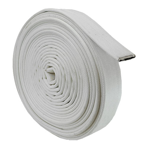 White 4" x 100' Double Jacket Uncoupled Mill Hose