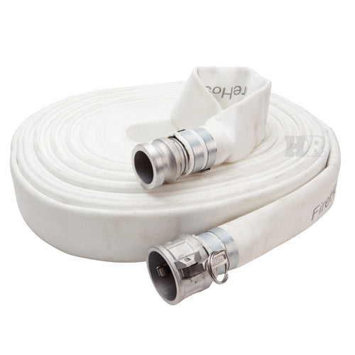 White 2" x 100' Camlock Double Jacket Mill Hose