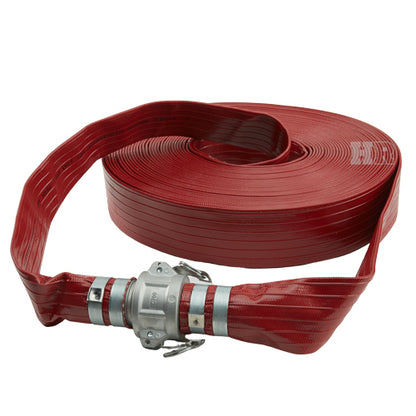 Red 2" x 100' Camlock Medium Duty Hose