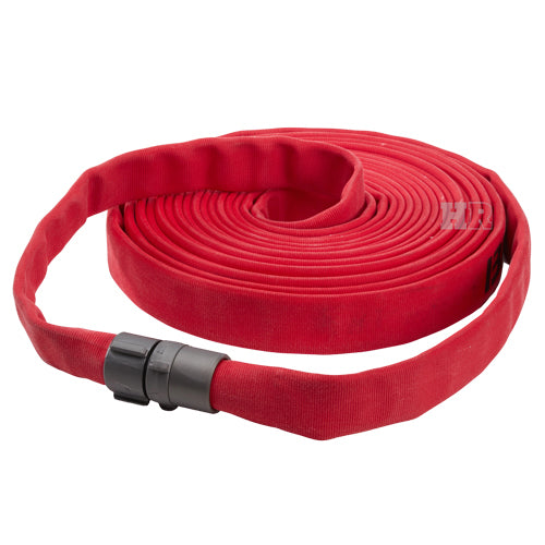 Red 2 1/2" x 15' Double Jacket Fire Hose (Alum NH Couplings)