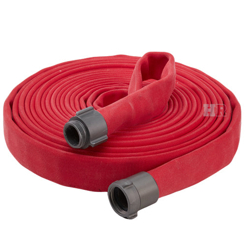 Red 2 1/2" x 15' Double Jacket Fire Hose (Alum NH Couplings)