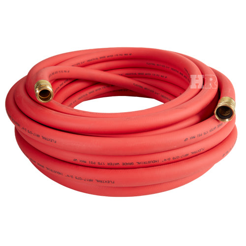 Heavy-Duty Red 3/4" x 50' Garden Hose (3/4" GHT Couplings)