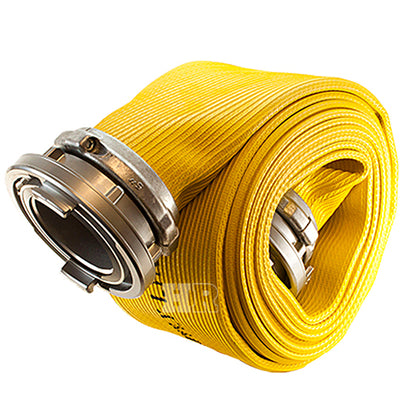 Yellow 4" x 25' Pro-Flow Rubber Hose (Storz Couplings)