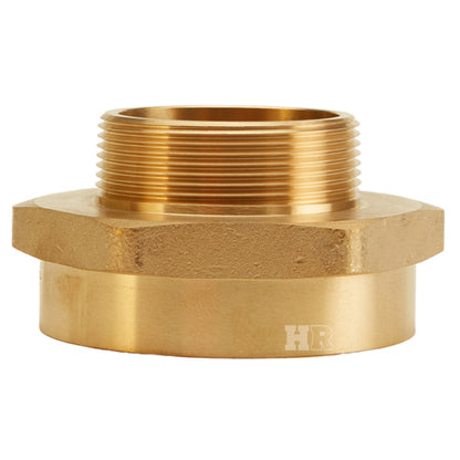 Brass 2 1/2" Female NYFD to 1 1/2" Male NPT (Hex)