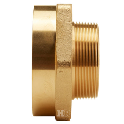 Brass 2 1/2" Female NYFD to 1 1/2" Male NPT (Hex)