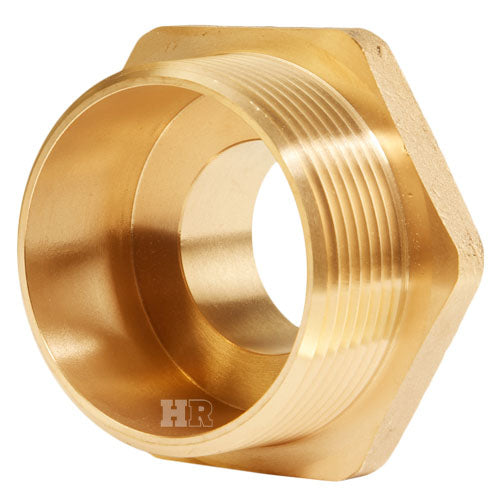 Brass 2 1/2" NPT to 1 1/2" NPSH Double Male (Hex)
