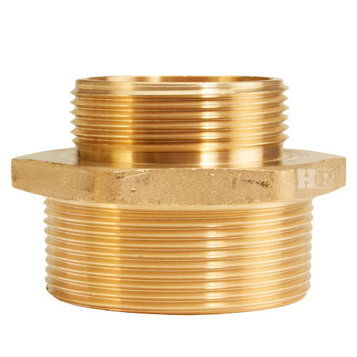 Brass 3" NPT to 2 1/2" NPSH Double Male (Hex)