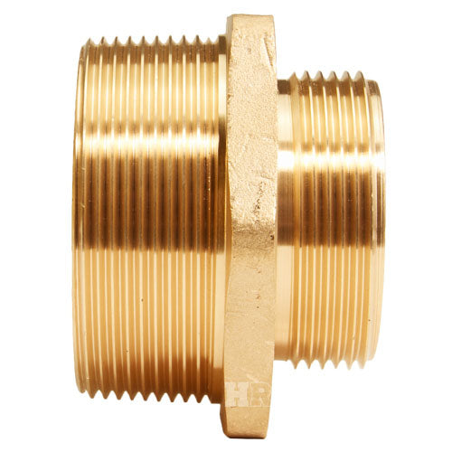 Brass 3" NPT to 2 1/2" NPSH Double Male (Hex)