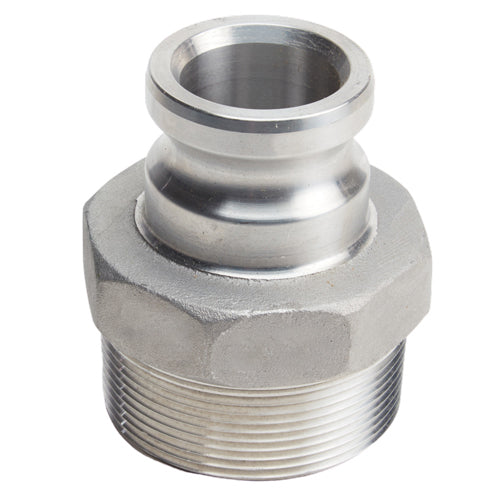 Aluminum 2" Male Camlock x 3" Male NPT (USA)