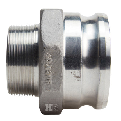 Aluminum 4" Male Camlock x 3" Male NPT