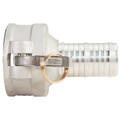 Aluminum 3" Female Camlock to 2" Hose Shank (USA)