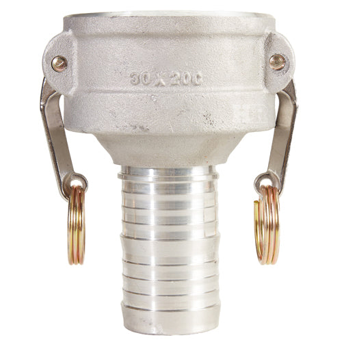 Aluminum 3" Female Camlock to 2" Hose Shank (USA)