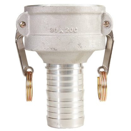 Aluminum 3" Female Camlock to 2" Hose Shank (USA)