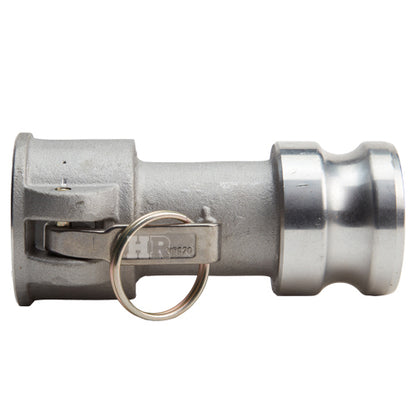 Aluminum 1 1/2" Female Camlock x 2" Male Camlock