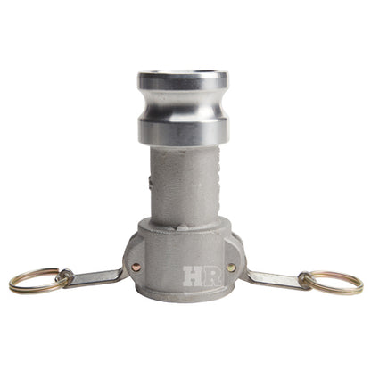 Aluminum 1 1/2" Female Camlock x 2" Male Camlock