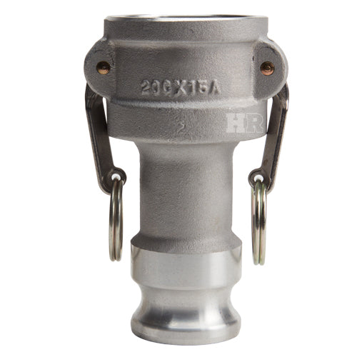 Aluminum 2" Female Camlock x 1 1/2" Male Camlock