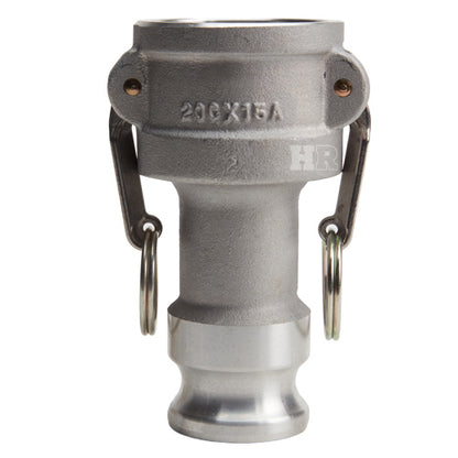 Aluminum 2" Female Camlock x 1 1/2" Male Camlock