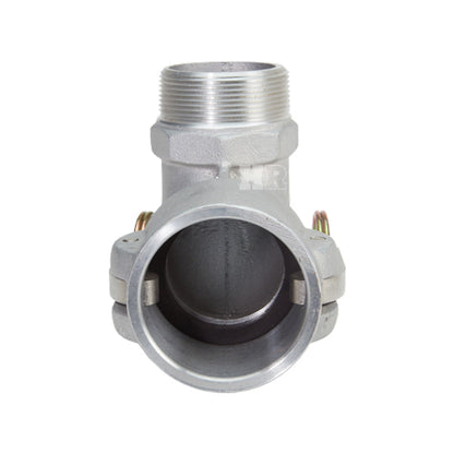 Aluminum 2" Female Camlock x 2" Male NPT 90 Degree Elbow (USA)