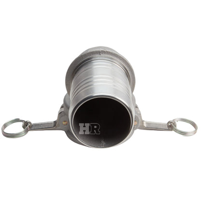 Aluminum 3" Female Camlock x Hose Shank 90 Degree Elbow (USA)