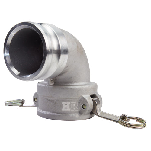 Aluminum 3" Female Camlock x 3" Male Camlock 90 Degree Elbow (USA)