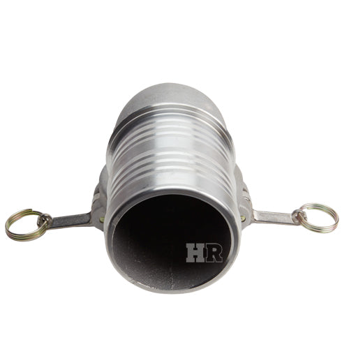 Aluminum 6" Female Camlock x Hose Shank 90 Degree Elbow (USA)